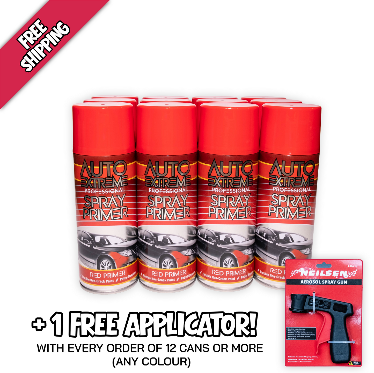 Auto Extreme Ax Professional Red Primer Spray Paint 400ml | Automotive Primer Aerosol