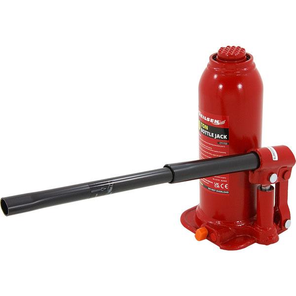 10 Ton Hydraulic Bottle Jack CT1722 – Heavy Duty Lifting Tool in action
