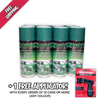 12 pack AX Pro Spray Paint Gloss Racing Green 400ml professional aerosol paint