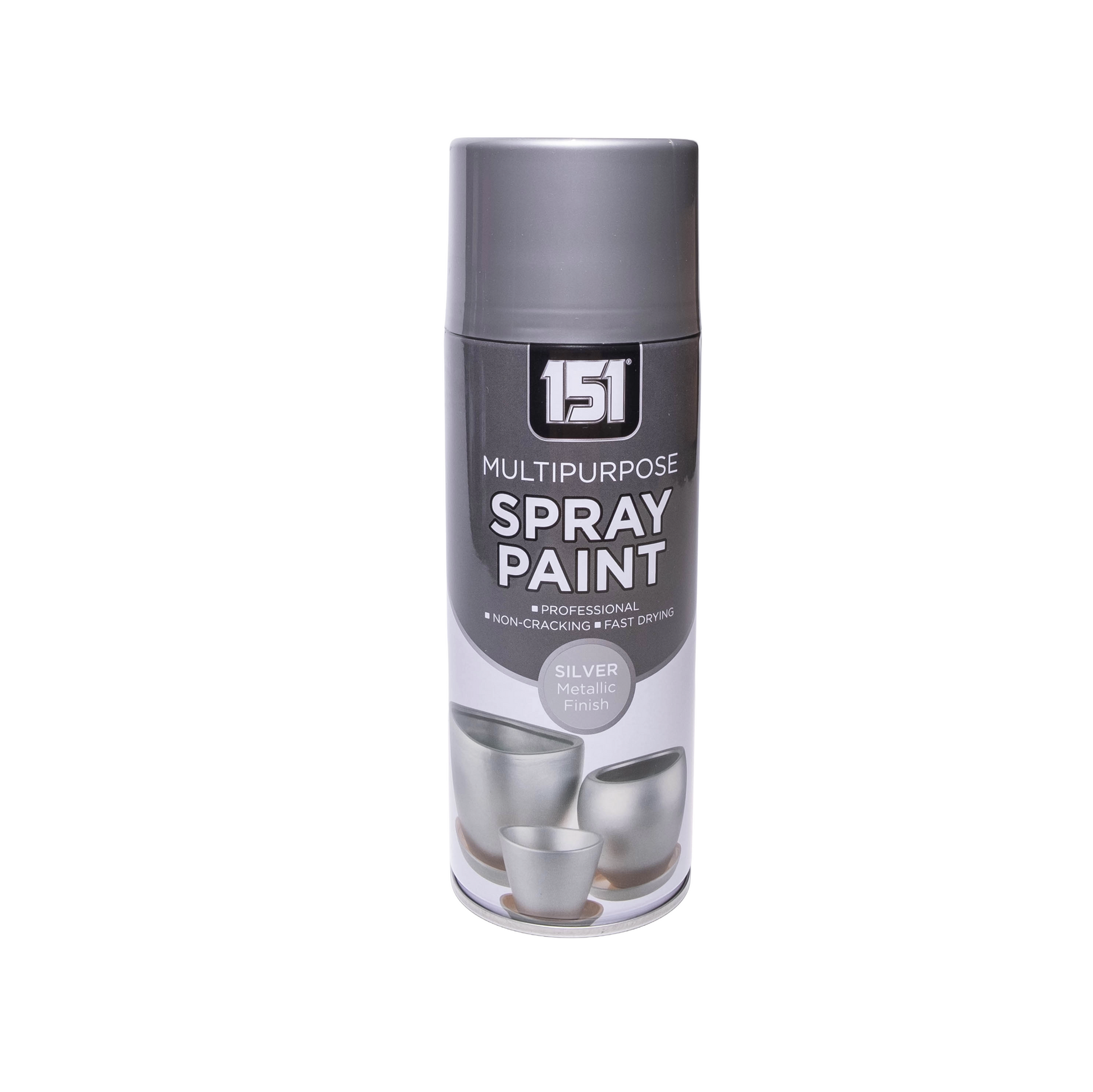 151 Metallic Silver Spray Paint 400ml single aerosol can