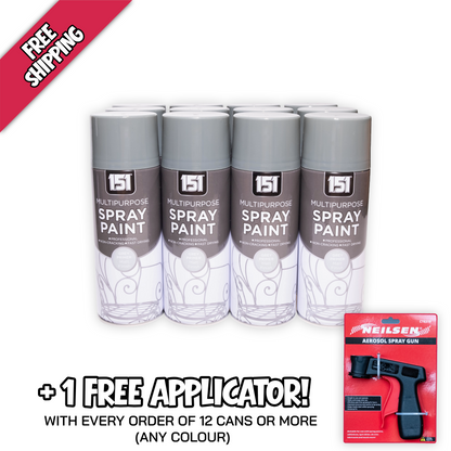 151 Grey Primer Spray Paint 400ml bulk pack with free applicator offer