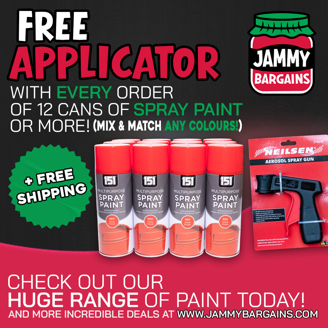 Free Applicator & Free Delivery Offer with 12 Cans or more of 151 Red Gloss Spray Paint