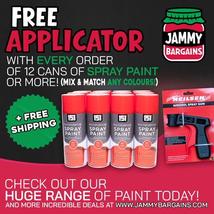 Free Applicator & Free Delivery Offer with 12 Cans or more of 151 Red Gloss Spray Paint