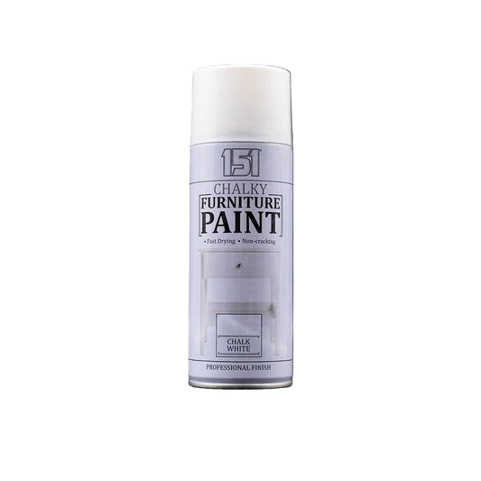 151 Chalky White Furniture Spray Paint 400ml – Quick Dry Multi-Purpose Matt Finish for Furniture, Wood & Crafts