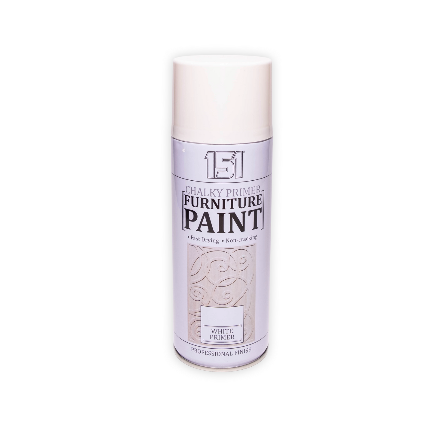 (1 Box) 12 X 151 Chalky Finish White Primer Spray Paint 400ml – Quick Dry Matt Primer for Furniture & DIY