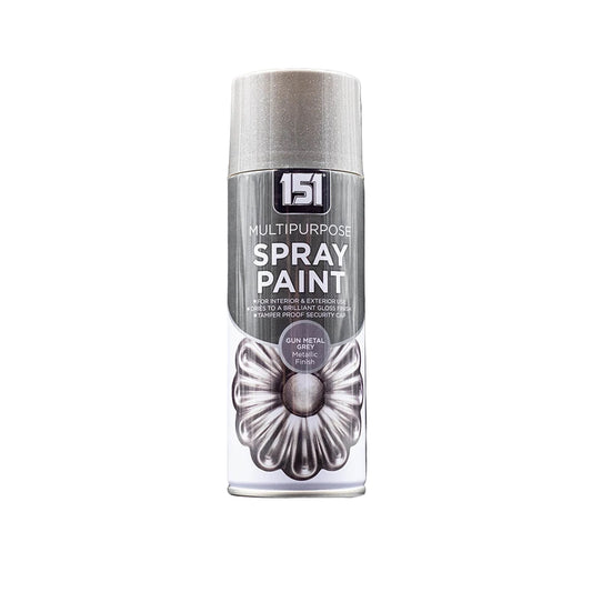 151 Gun Metal Grey Spray Paint 400ml – Quick Dry Multi-Purpose Paint for Wood, Metal & Plastic