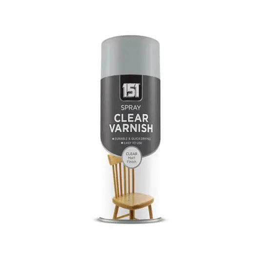 (1 Box) 12 X 151 Clear Matt Varnish Spray 200ml – Quick Dry Protective Finish for Wood, Furniture & Crafts