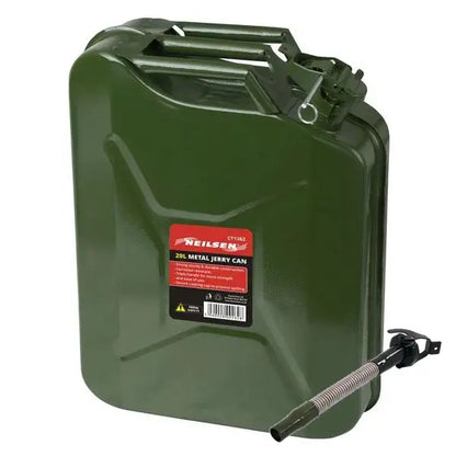 20L Jerry Can – Heavy Duty Fuel & Liquid Storage | Container Petrol, Diesel & Fuel Storage Back with spout