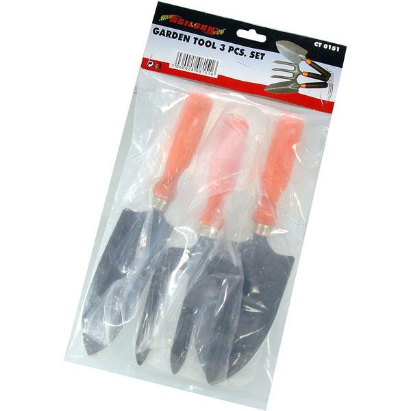 3 Piece Mini Garden Tool Set with Trowel Fork and Transplanting Shovel