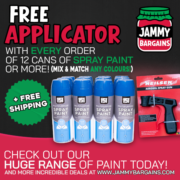 12 X 151 Blue Gloss Spray Paint 400ml – Quick Dry Multi-Purpose Paint for Wood, Metal, Plastic & More
