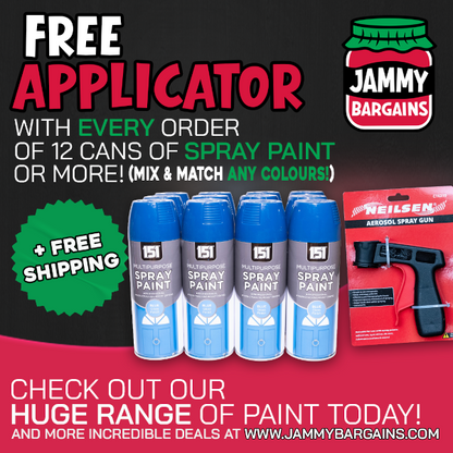 12 X 151 Blue Gloss Spray Paint 400ml – Quick Dry Multi-Purpose Paint for Wood, Metal, Plastic & More