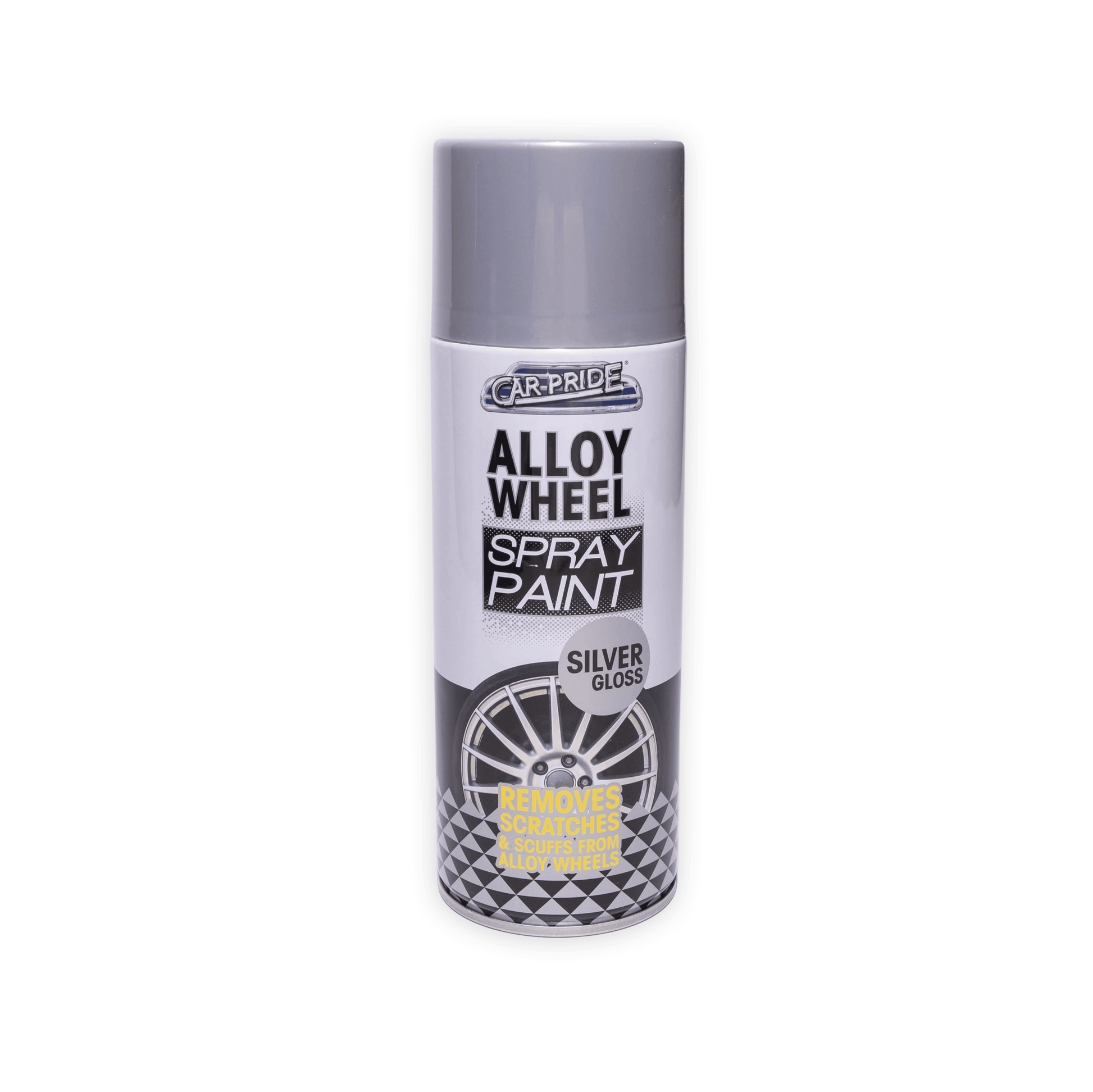 Car Pride Alloy Silver Gloss Spray Paint 400ml – Fast Dry Wheel Paint for Alloy & Steel Rims
