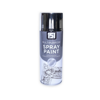 12 X Chrome Spray Paint 400ml (1 Box) – Durable, Fast-Drying Metallic Finish