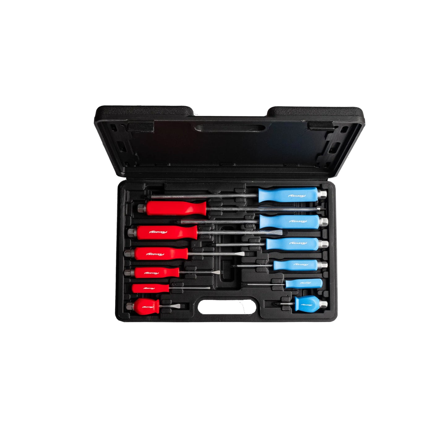 Ultimate 12pcs DIY & Tradesman Tool Kit – 12pcs Magnetic Screwdrivers Set, 3pc Pliers Set, 20oz Claw Hammer, Tape Measure, Spirit Level Laser, Tool Bag & More