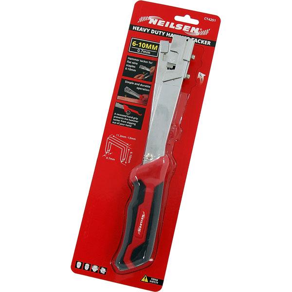 Neilsen Hammer Tacker CT4251 – Heavy Duty Stapler for 6–10mm Flat Wire Staples
