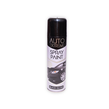 12 X Auto Extreme Gloss Black Spray Paint 250ml | High Gloss Automotive Aerosol Paint