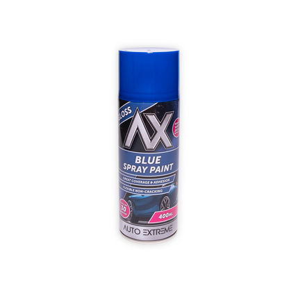 12 x AX Pro Spray Paint Blue Gloss 400ml Professional Aerosol Paint for Metal Wood Plastic & Automotive Use