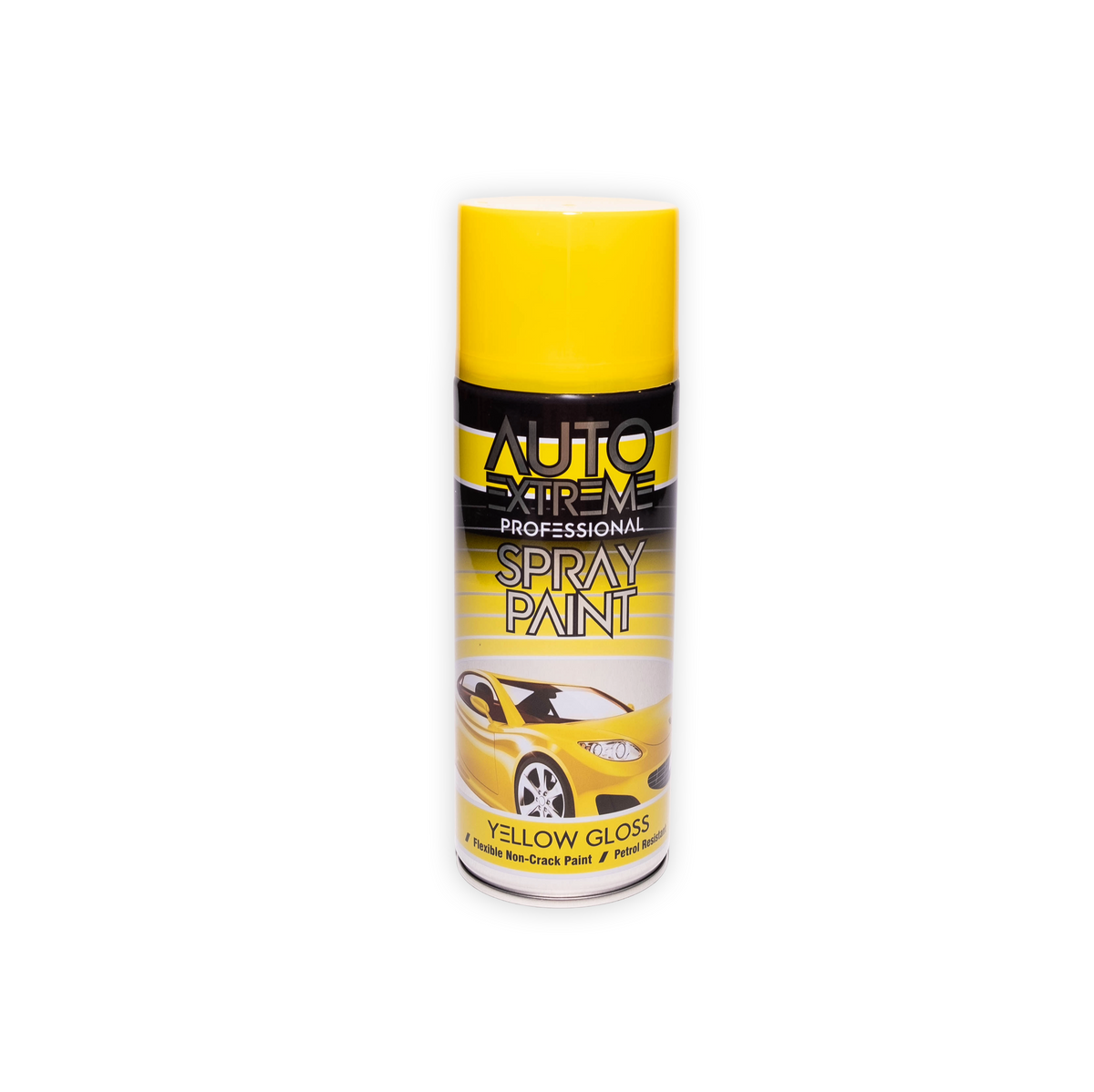12 x AX Pro Spray Paint Yellow Gloss 400ml Professional Aerosol Paint for Metal Wood Plastic & Automotive Use
