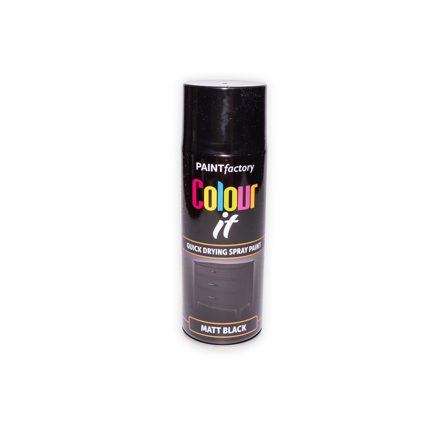 Paint Factory Colour It Black Matt Spray Paint 400ml quick drying aerosol paint can
