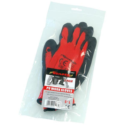 PU Work Gloves Size 9" Large CT4964 – Lightweight Protective Gloves