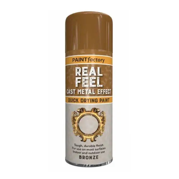 Paint Factory Bronze Effect Spray Paint 400ml – Quick Dry Metallic Finish for Wood, Metal & Crafts