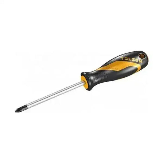 Tolsen Tools PZ2 X 150mm Pozidriv Magnetic Tip CR-V Steel Screwdriver Soft Grip Handle