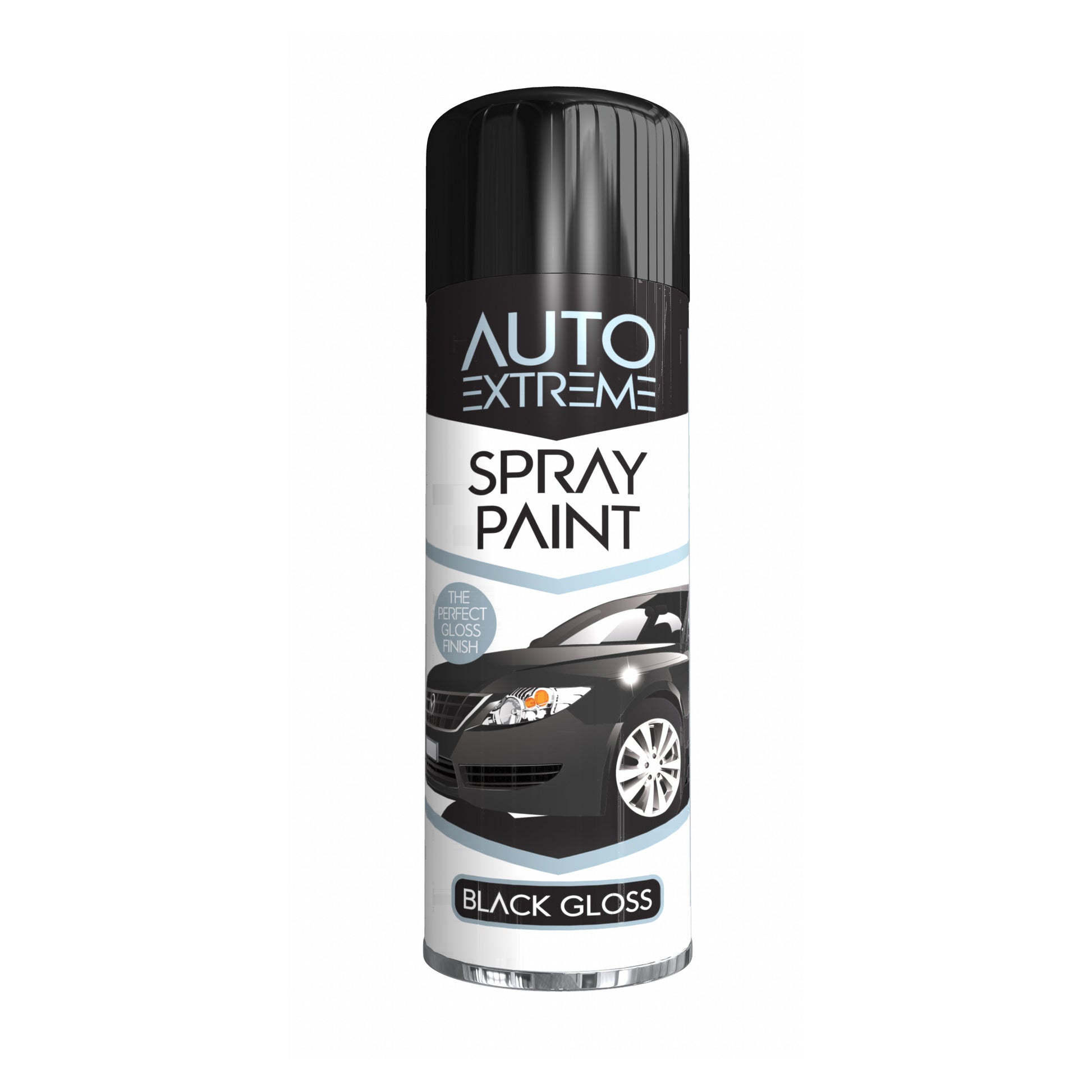 Auto Extreme Black Gloss Spray Paint 250ml High Gloss Automotive Aerosol Paint