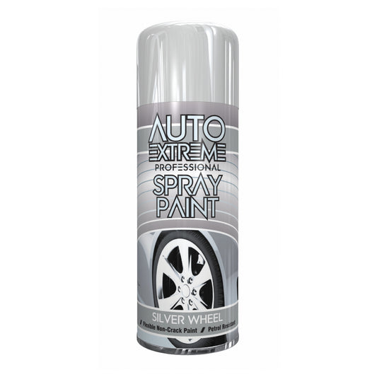 AX Pro Silver Wheel Spray Paint 400ml professional automotive aerosol can