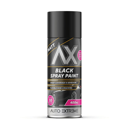 AX Pro Spray Paint Matt Black 400ml professional aerosol paint can