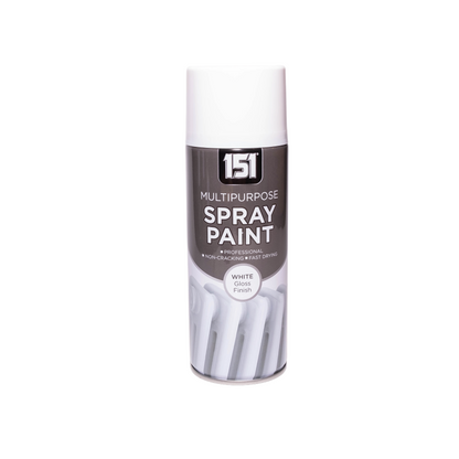 Box of 12 151 White Gloss Spray Paint 400ml