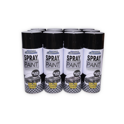Car Pride Black Gloss Spray Paint bulk pack