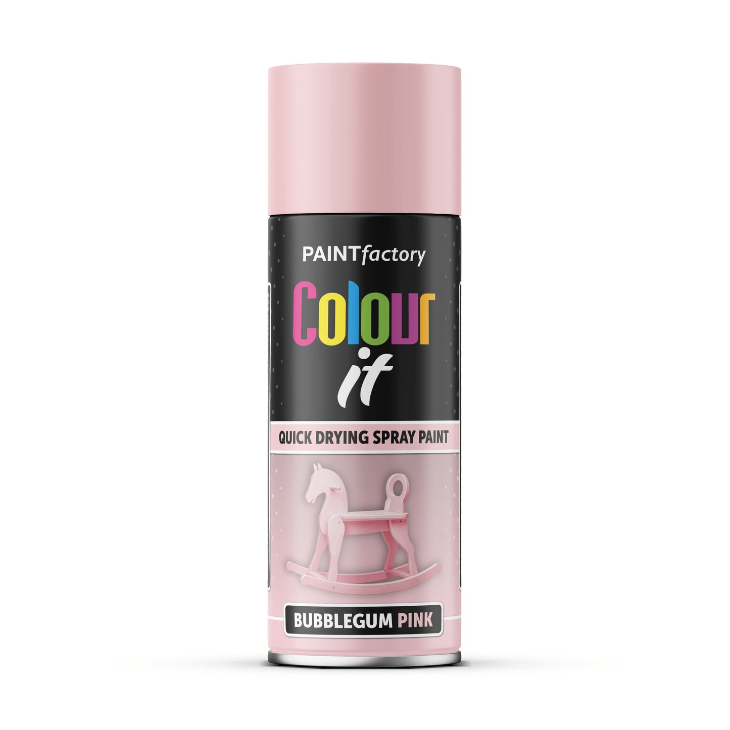 Paint Factory Colour It Bubblegum Pink Gloss Spray Paint 400ml Quick Dry Aerosol Paint