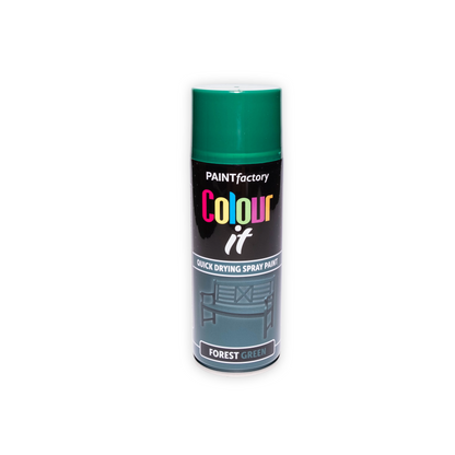 Paint Factory Colour It Forest Green Gloss Spray Paint 400ml quick drying aerosol paint can