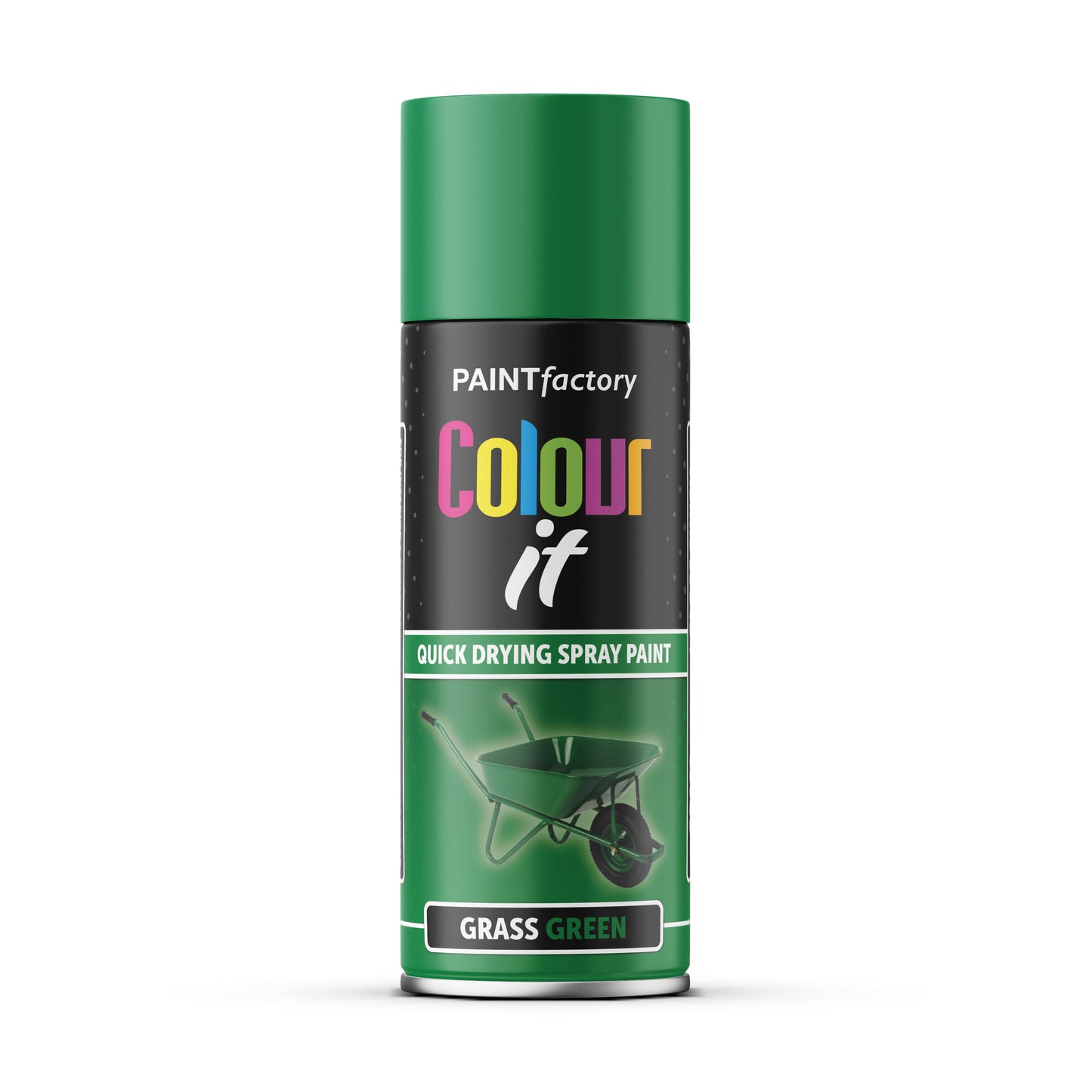 Paint Factory Colour It Grass Green Gloss Spray Paint 400ml Quick Dry Aerosol Paint