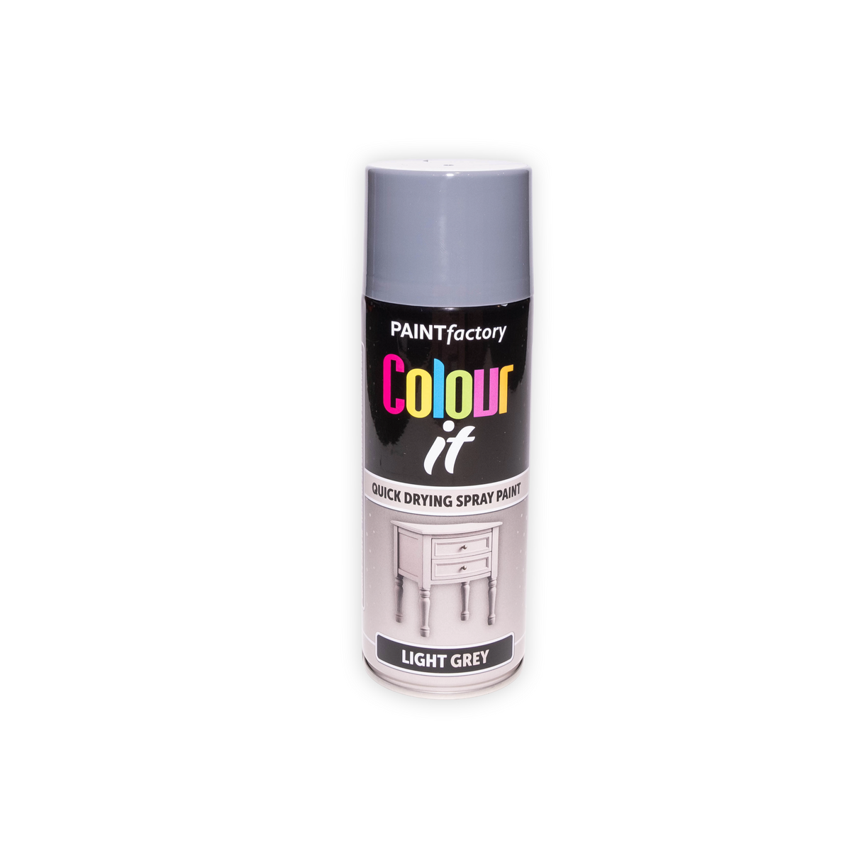 Paint Factory Colour It Light Grey Gloss Spray Paint 400ml quick drying aerosol paint can
