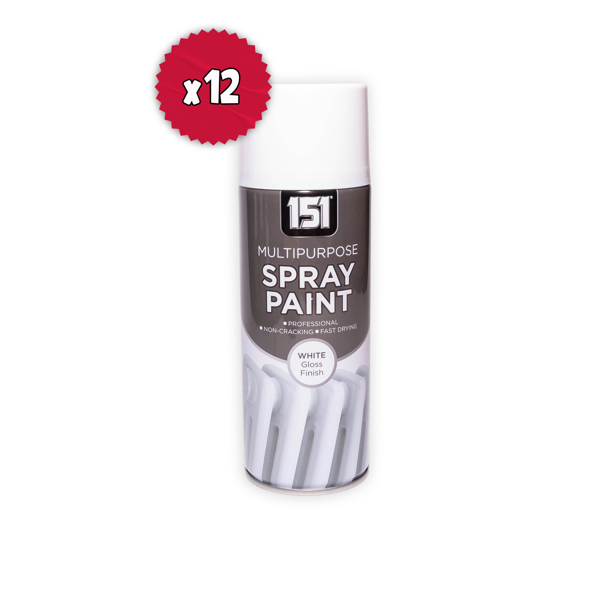 12 Pack White Gloss Spray Paint by 151